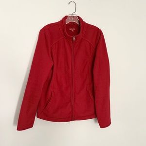 Merona Red Cozy ZIP Up Turtleneck Jacket Size XL